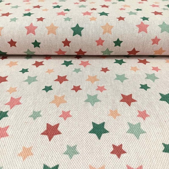 Tela de lino estampado de estrellas