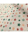 Tela de lino estampado de estrellas