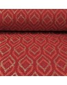 Tela roja jacquard navideña