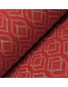 Tela roja jacquard navideña