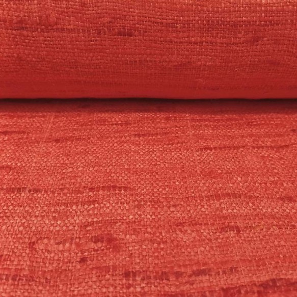 Seda Rústica naranja 100% natural