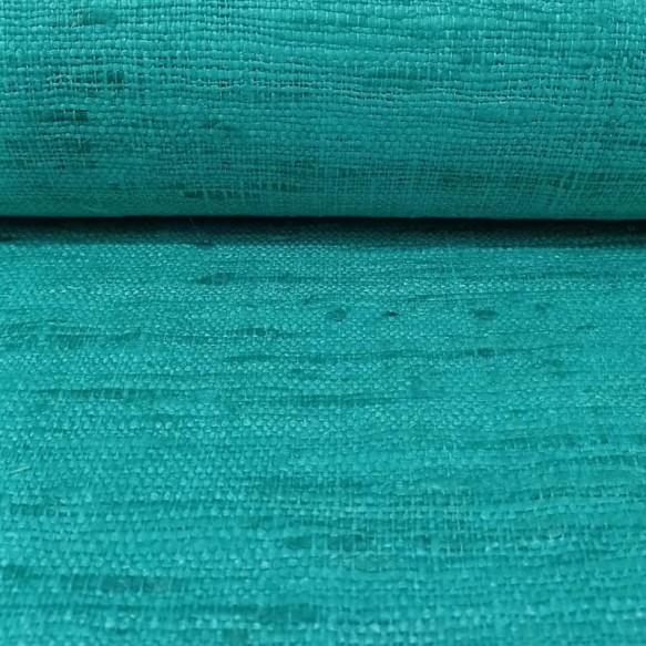 Seda Rústica verde esmeralda 100% natural