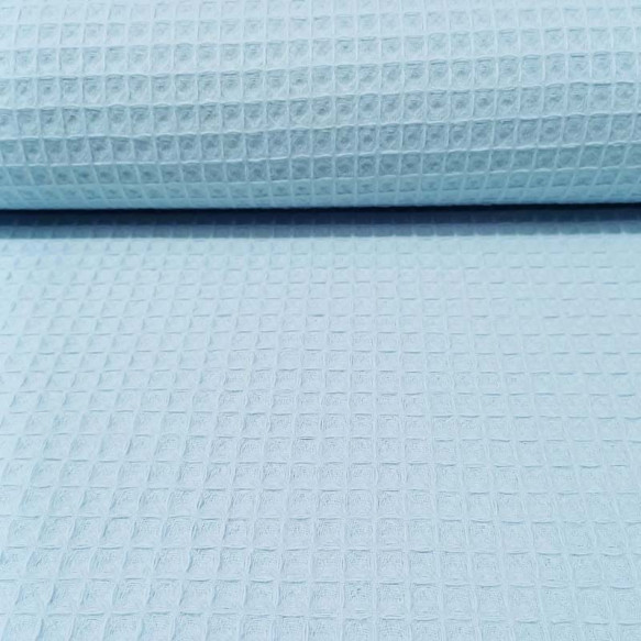 Piqué wafle azul celeste