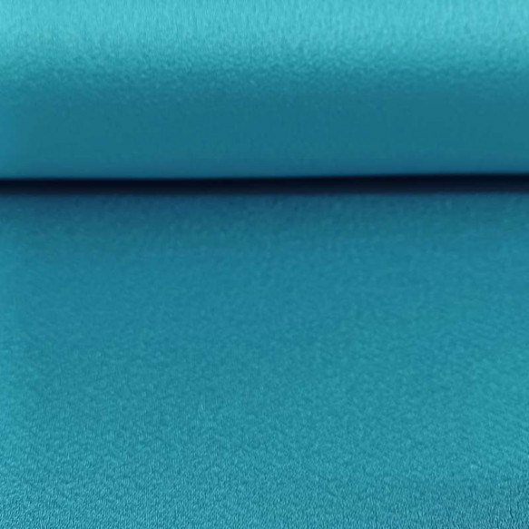 Tela crepe acetato elástica azul turquesa
