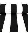 Tela plana strech rayas 5 cm blanco-negro